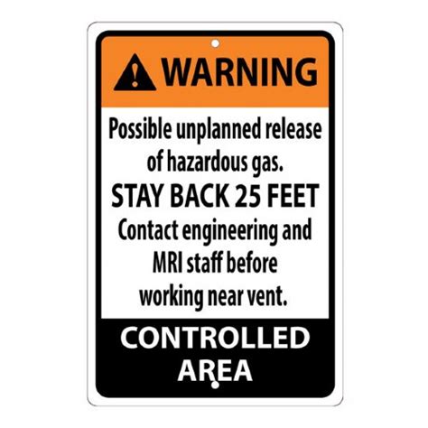 Warning Controlled Area Sign