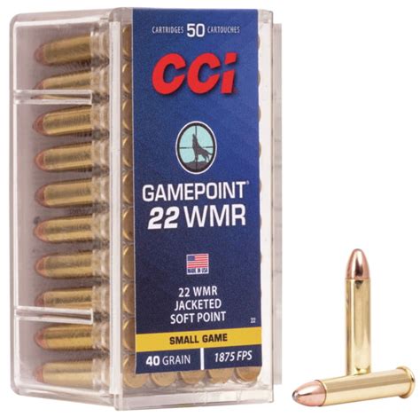 Cci Ammunition Gamepoint 22 Winchester Magnum Rimfire 40 Grain