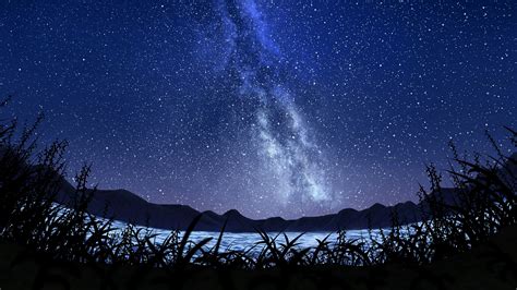 Download Wallpaper 3840x2160 Stars Starry Sky Milky Way Art Night