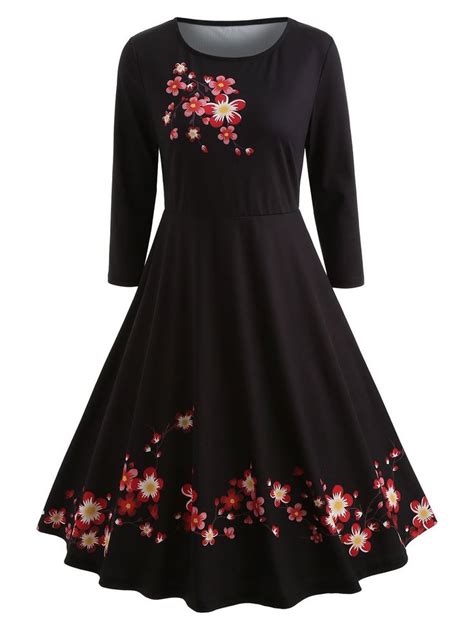 Rosegal Vintage Dresses Casual Dresses For Women Vintage Black Dress
