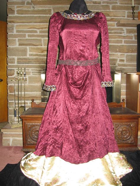 Custom Made Satin Renaissance Maiden Medieval 2 Pc Gown Dress Etsy