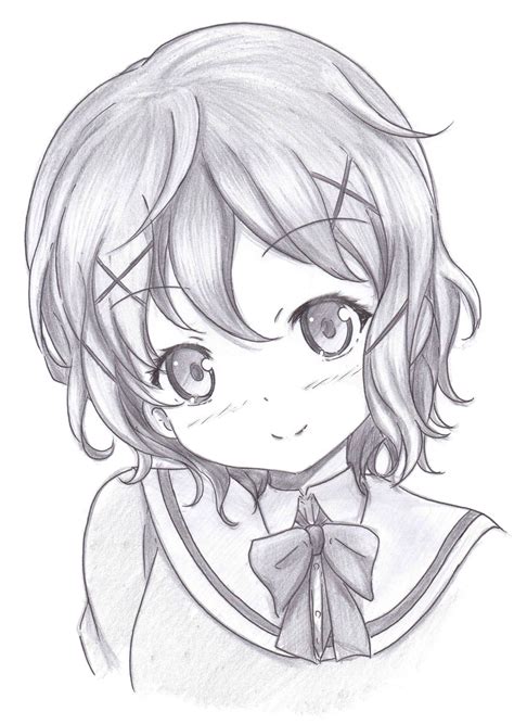 Pencil Drawing Of Cute Anime Girls Cute Anime Girl Drawing At Getdrawings Free Download