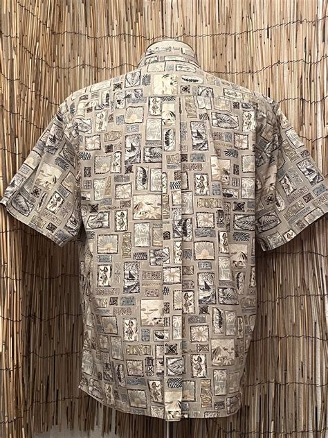 Cooke Street Honolulu Mens Ss Button Up Hawaiian Shirt Size Large