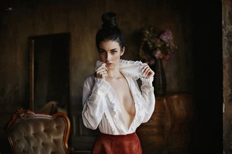 Hình nền đàn bà Phụ nữ trong nhà Ngực Dmitry Arhar Alla Berger x WallpaperManiac