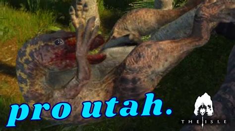 Incredibly Skillful Utahraptor Gameplay The Isle Youtube