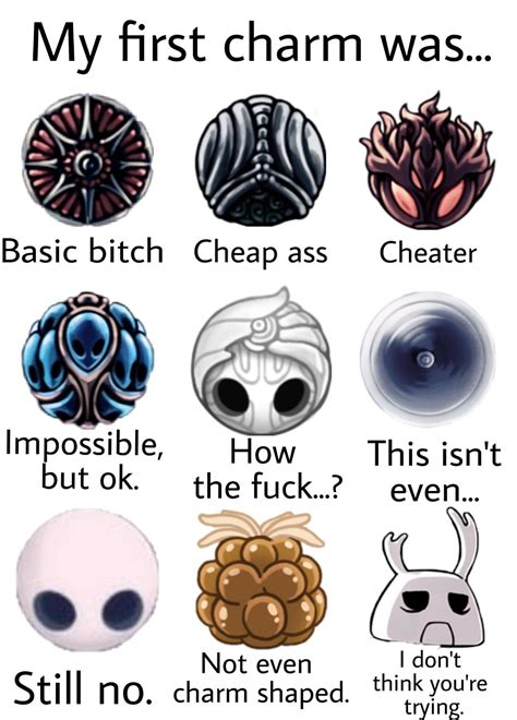 First Charms And What They Say About You Rhollowknightmemes