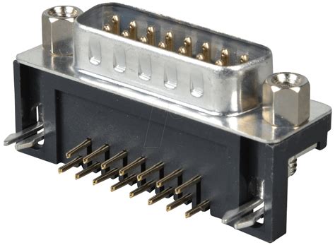 D Sub St 15us D Sub Plug 15 Pin Angled Rm 72 At Reichelt Elektronik