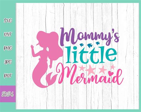 mommy s little mermaid svg files for cricut mer mini funny etsy