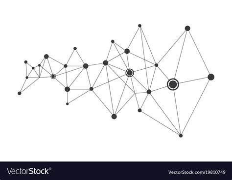 Polygonal With Connecting Dots And Lines Vector Image