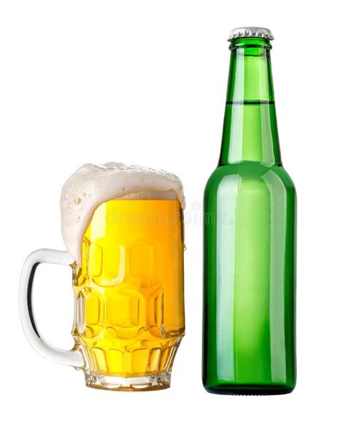 Full Beer Glass And Bottle Stock Photo Image Of Lager 267975676