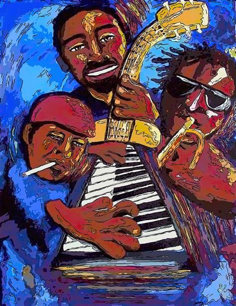 Jazz Funk Trio Painting By Renie Britenbucher