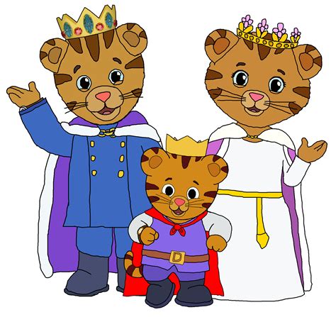 Daniel Tiger's Neighborhood Fan Art: Royal Tiger Family | Daniel tiger