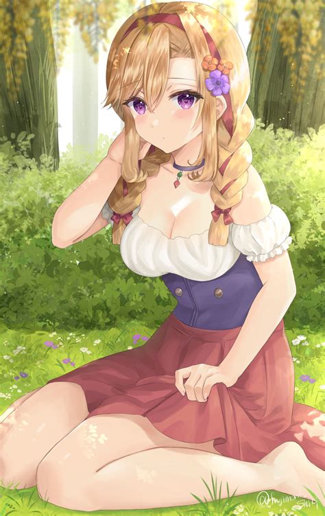 Fujimori Shiki Original Absurdres Highres Official Art 1girl Blonde Hair Blush Braid