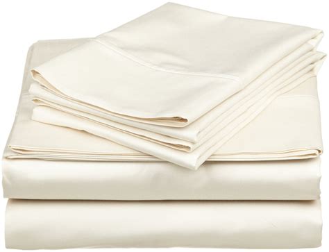400tc Egyptian Cotton Sateen King Size Fitted Sheet Ivory 12 Depth