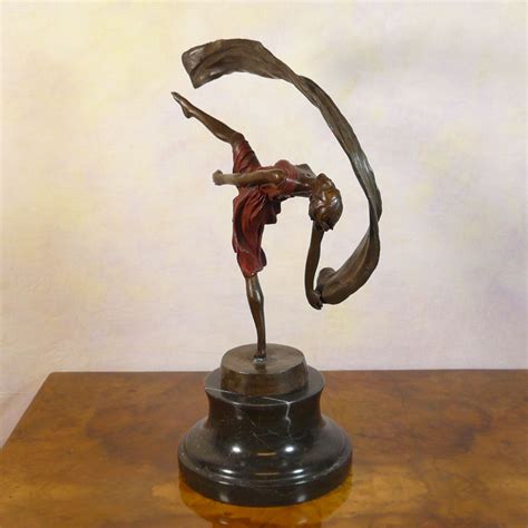 Bronze Sculpture Of A Dancer Art Deco Tiffany Lamps
