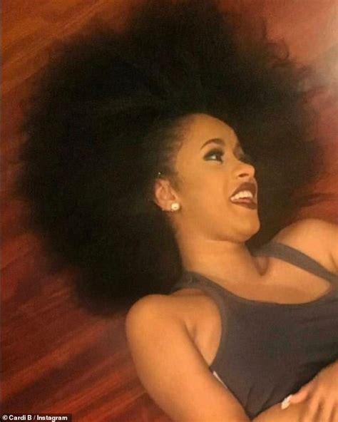 Cardi B Dons A Bikini And Embraces Natural Hair Texture On Instagram