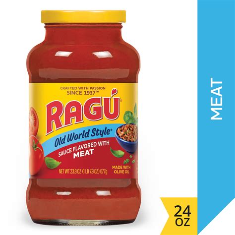 Ragu Old World Style Sauce Flavored With Meat Made With Olive Oil