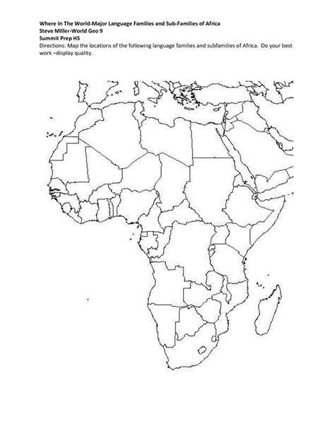Africa Physical Map Blank Blank Map Of Africa Printable Outline Map Of