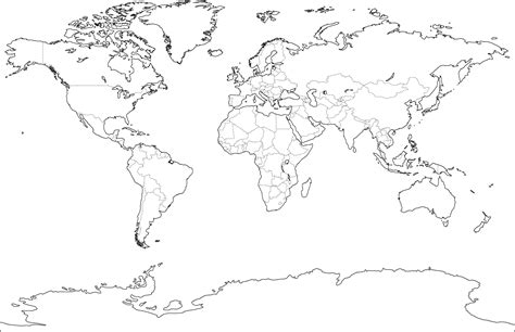 10 Best World Map Printable A4 Size