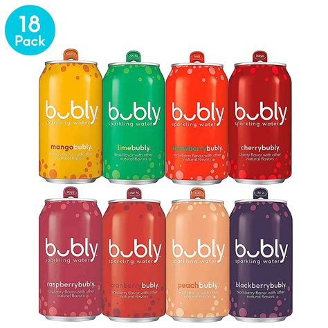 Bubly Sparkling Water 8fl Berry Bliss Vp 12 Fluid Ounces Cans 65317