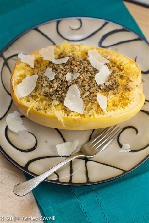 Roasted Spaghetti Squash With Garlicky Herbed Bread Crumbs Spaghetti