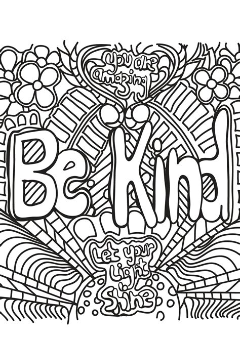 Being Kind Coloring Pages At Free