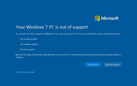 Disable Your Windows 7 Pc Is Out Of Support Full Screen Nag