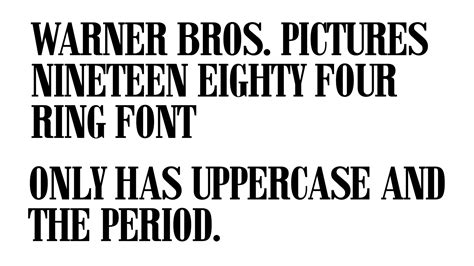 Warner Bros Pictures 1984 Ring Font By Charlieaat On Deviantart