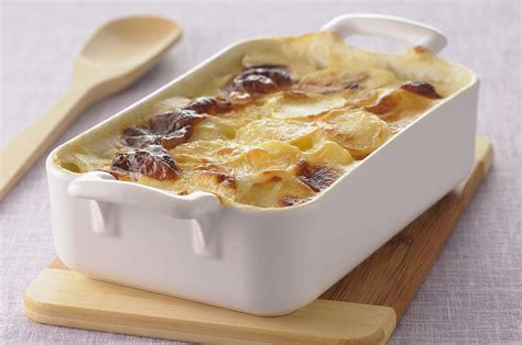 Potato Gratin With Cheese And Bacon Recipe