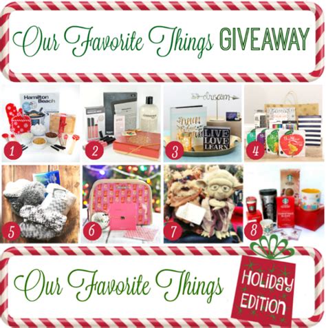 My Favorite Things Christmas Giveaway About A Mom