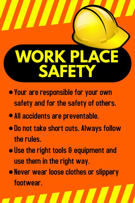 Copy Of Workplace Safety Poster Postermywall