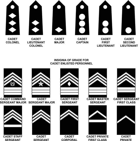 Cadet Enlisted Ranks Bowiejrotc