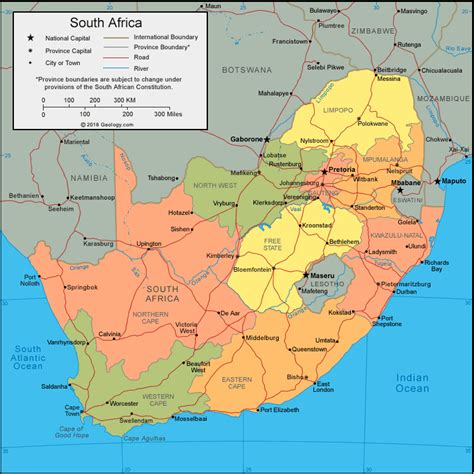 South Africa Map And Satellite Image