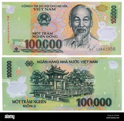 100000 Dong Banknote Ho Chi Minh Van Mieu And Quoc Tu Giam Vietnam
