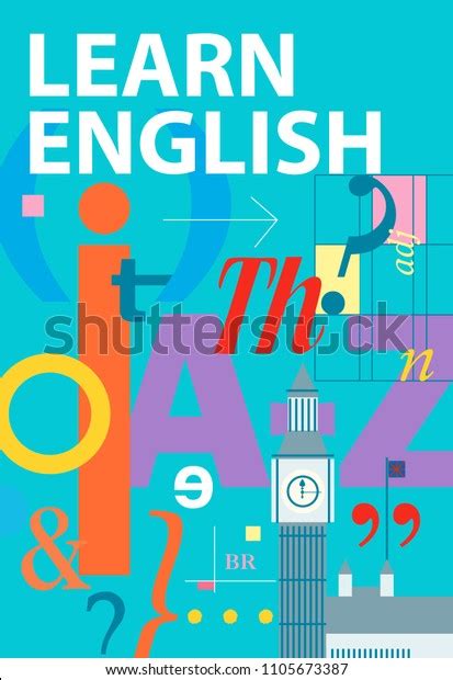 Learn English English Language Cover Textbook And Notebook Poster