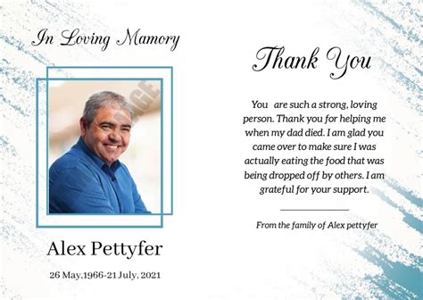 Funeral Thank You Card Template Postermywall