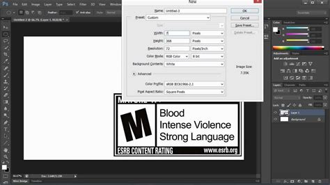 How To Create The Esrb Rating Logo In Photoshop Youtube