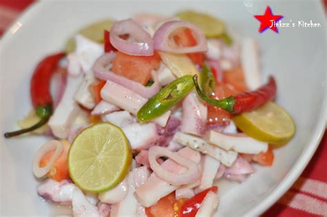 Welcome To Jinkzz S Kitchen Kinilaw Na Pusit Marinated Squid