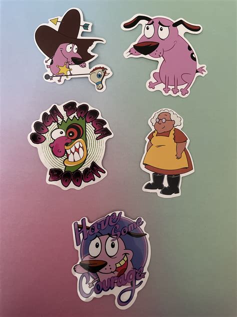 Courage The Cowardly Dog Stickers Etsy