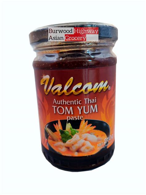 Tom yum kung (shrimp), tom yum kai (chicken). Valcom Authentic Thai Tom Yum Paste 210g - Burwood Highway ...