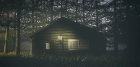 House In Forest Darkness 4k Wallpaperhd Artist Wallpapers4k