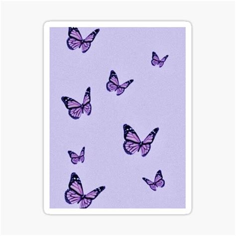 Purple Butterfly Sticker By Annieinherspace Redbubble