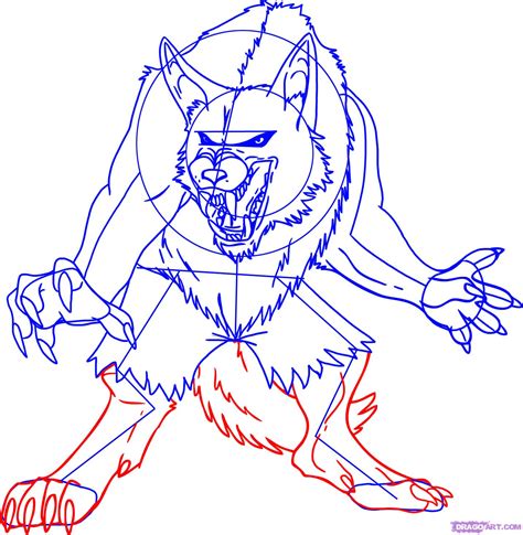 How To Draw A Cartoon Werewolf Step By Step Werewolves Monsters