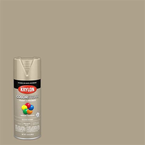 Krylon Colormaxx Gloss Khaki Spray Paint And Primer In One Actual Net