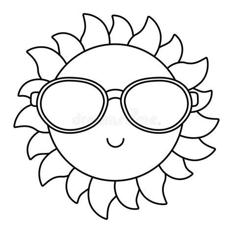 Cartoon Sun Black And White