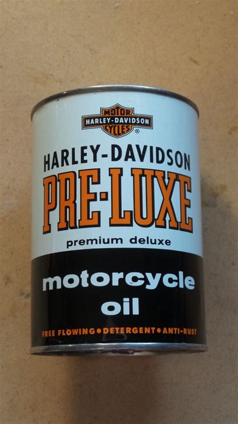 Original Harley Davidson One Quart Motorcycle Oil Can Metal Sign Full