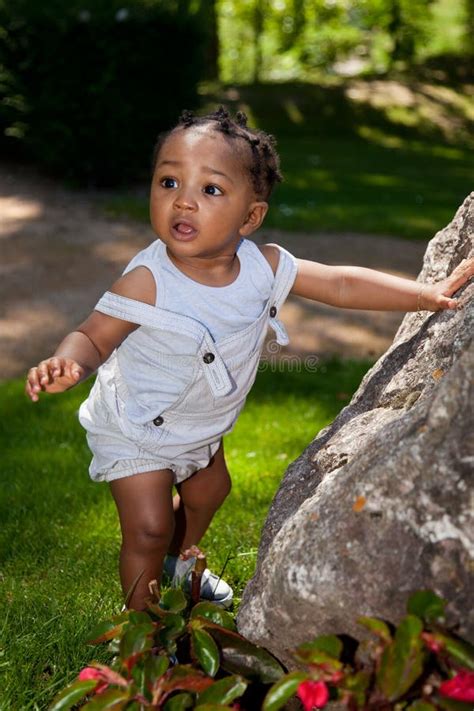 Cute African American Baby Boy Stock Photo Image Of Happy Adorable