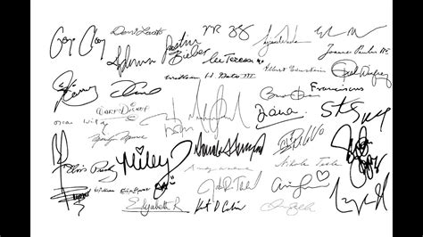 celebrity signatures youtube