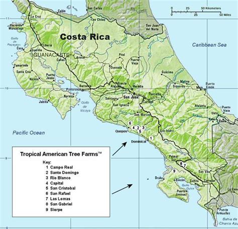 Detailed Relief Map Of Costa Rica Costa Rica Detailed Relief Map