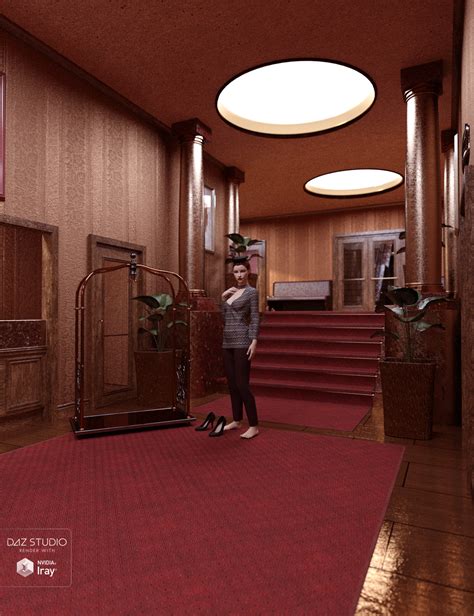 Art Deco Hotel Lobby Daz 3d